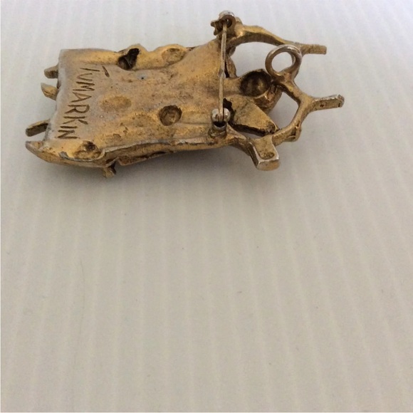 Vtg Igael Tumarkin Israel Brutalist Prisoner of Conscience Figural Pin Pendant - Picture 4 of 5